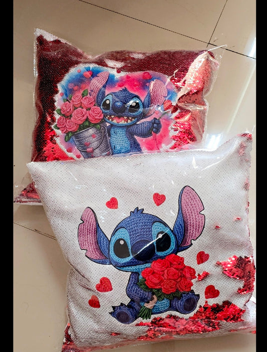 Cojín de lentejuelas — Stitch